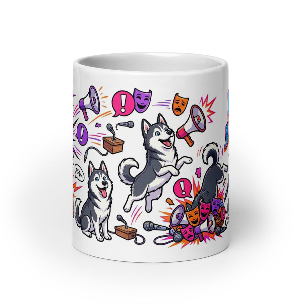 White Glossy Mug 20oz Front View