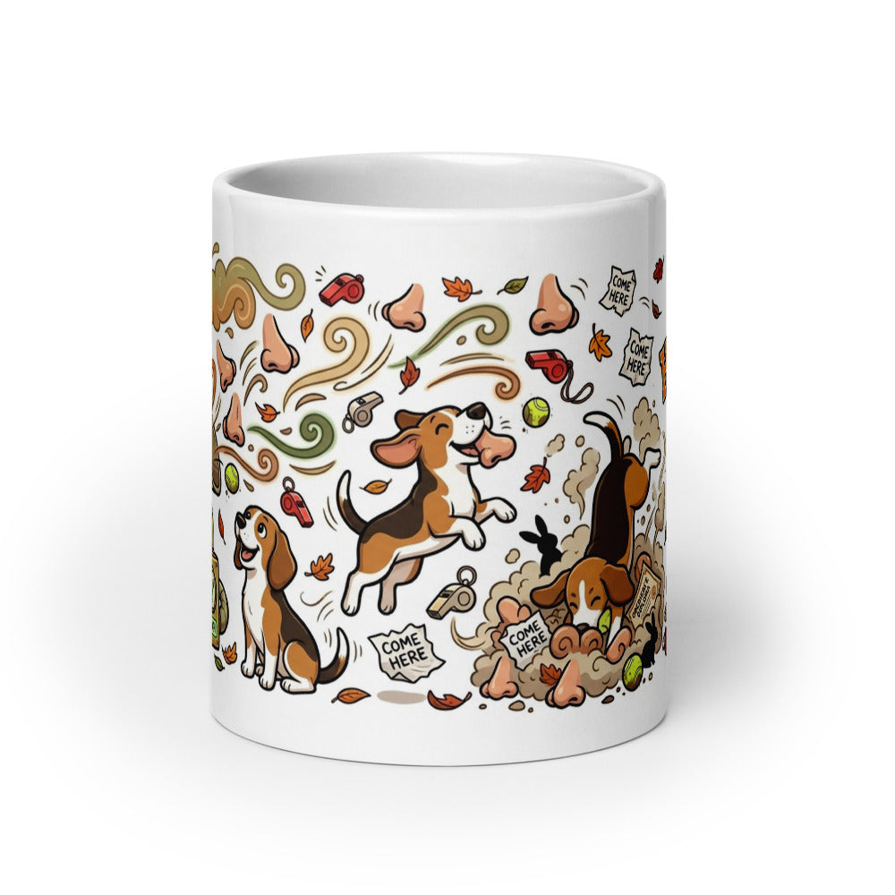 White Glossy Mug 20oz Front View