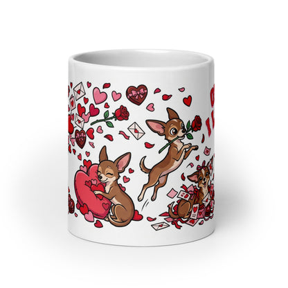 White Glossy Mug 20oz Front View