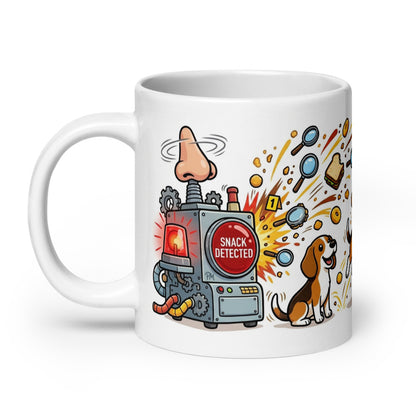 White Glossy Mug 20oz Handle On Left