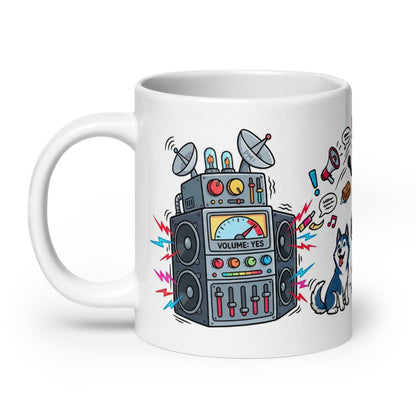 White Glossy Mug 20oz Handle On Left