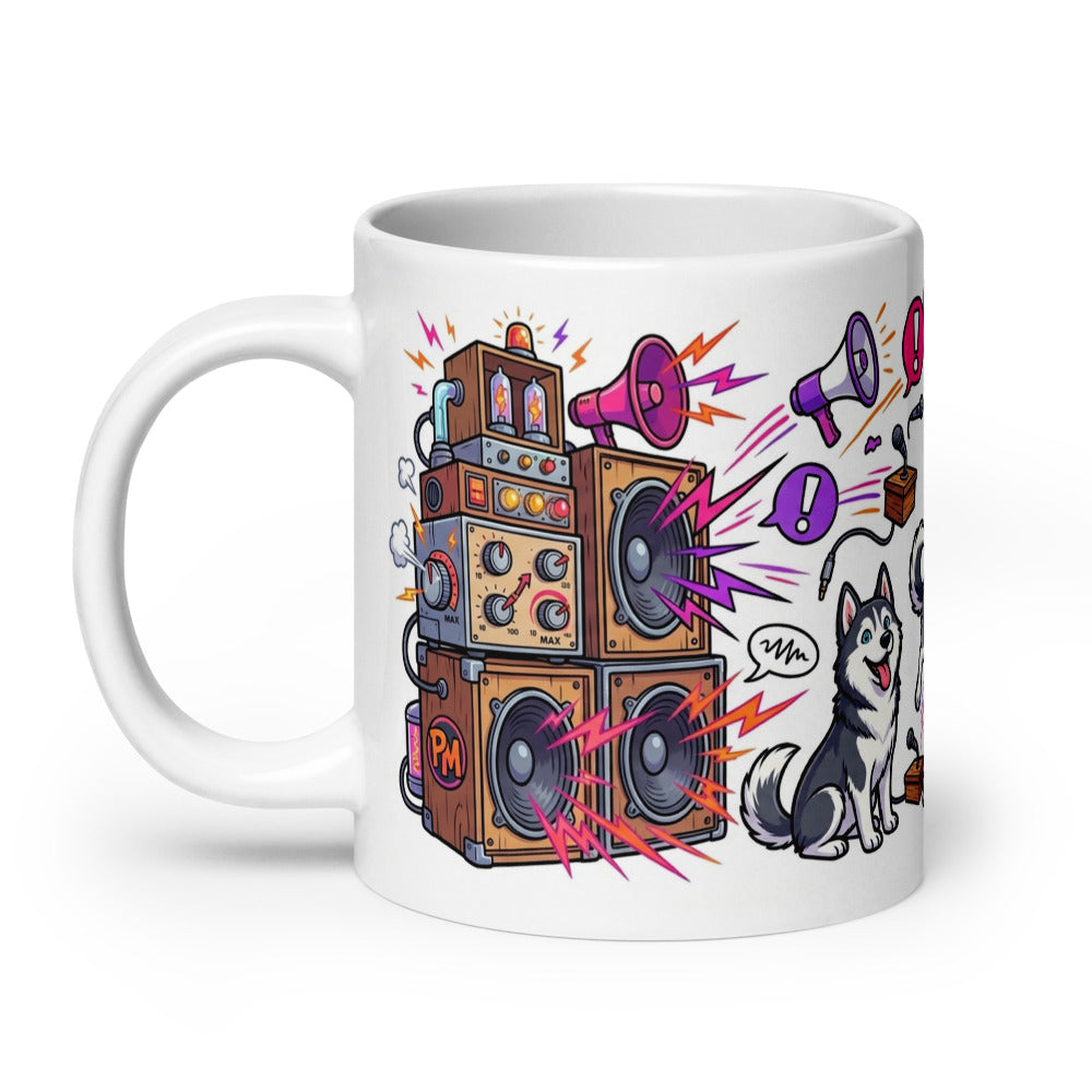 White Glossy Mug 20oz Handle On Left