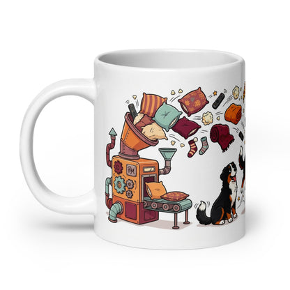 White Glossy Mug 20oz Handle On Left