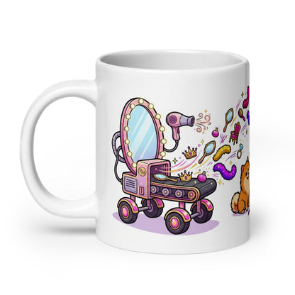 White Glossy Mug 20oz Handle On Left