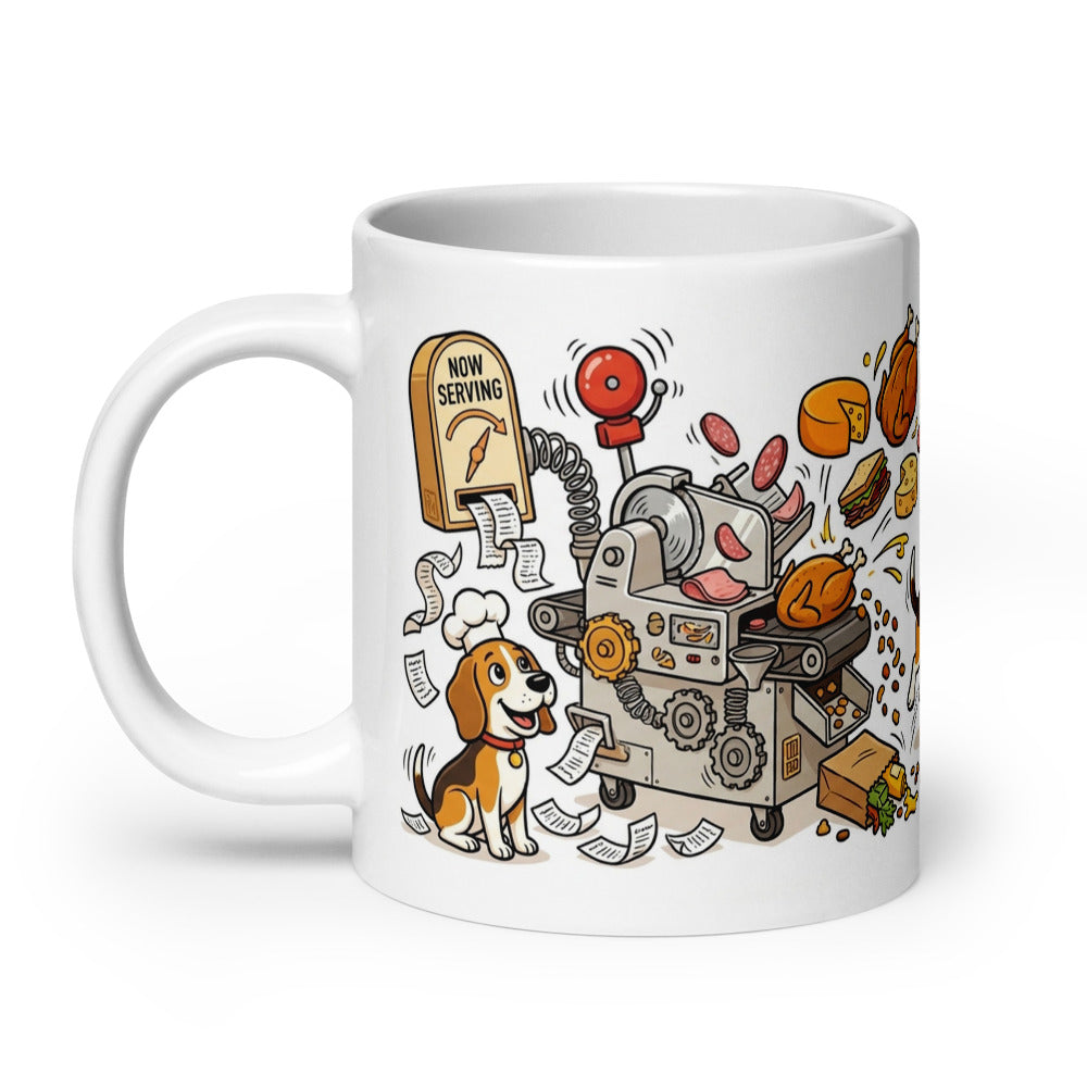 White Glossy Mug 20oz Handle On Left