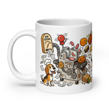 White Glossy Mug 20oz Handle On Left
