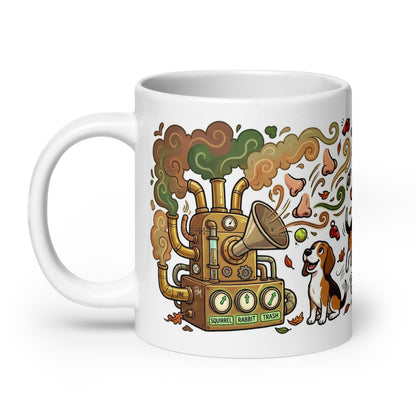 White Glossy Mug 20oz Handle On Left