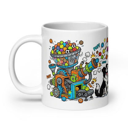White Glossy Mug 20oz Handle On Left