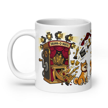 White Glossy Mug 20oz Handle On Left