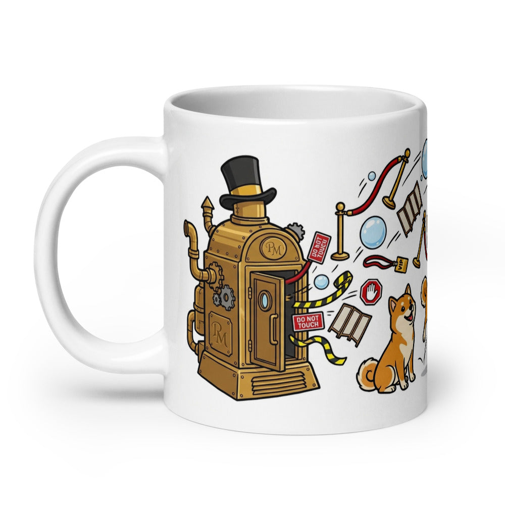 White Glossy Mug 20oz Handle On Left
