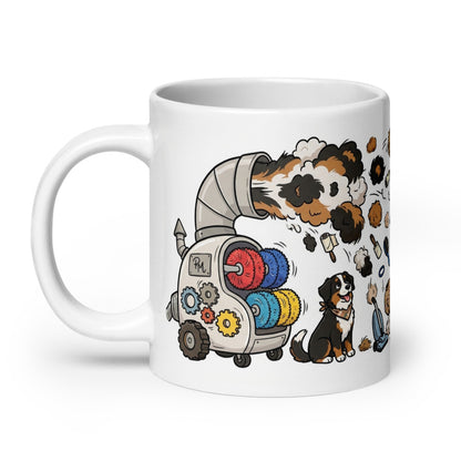 White Glossy Mug 20oz Handle On Left