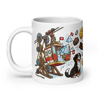 White Glossy Mug 20oz Handle On Left