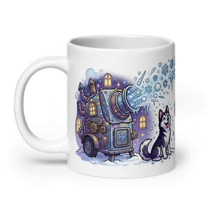 White Glossy Mug 20oz Handle On Left
