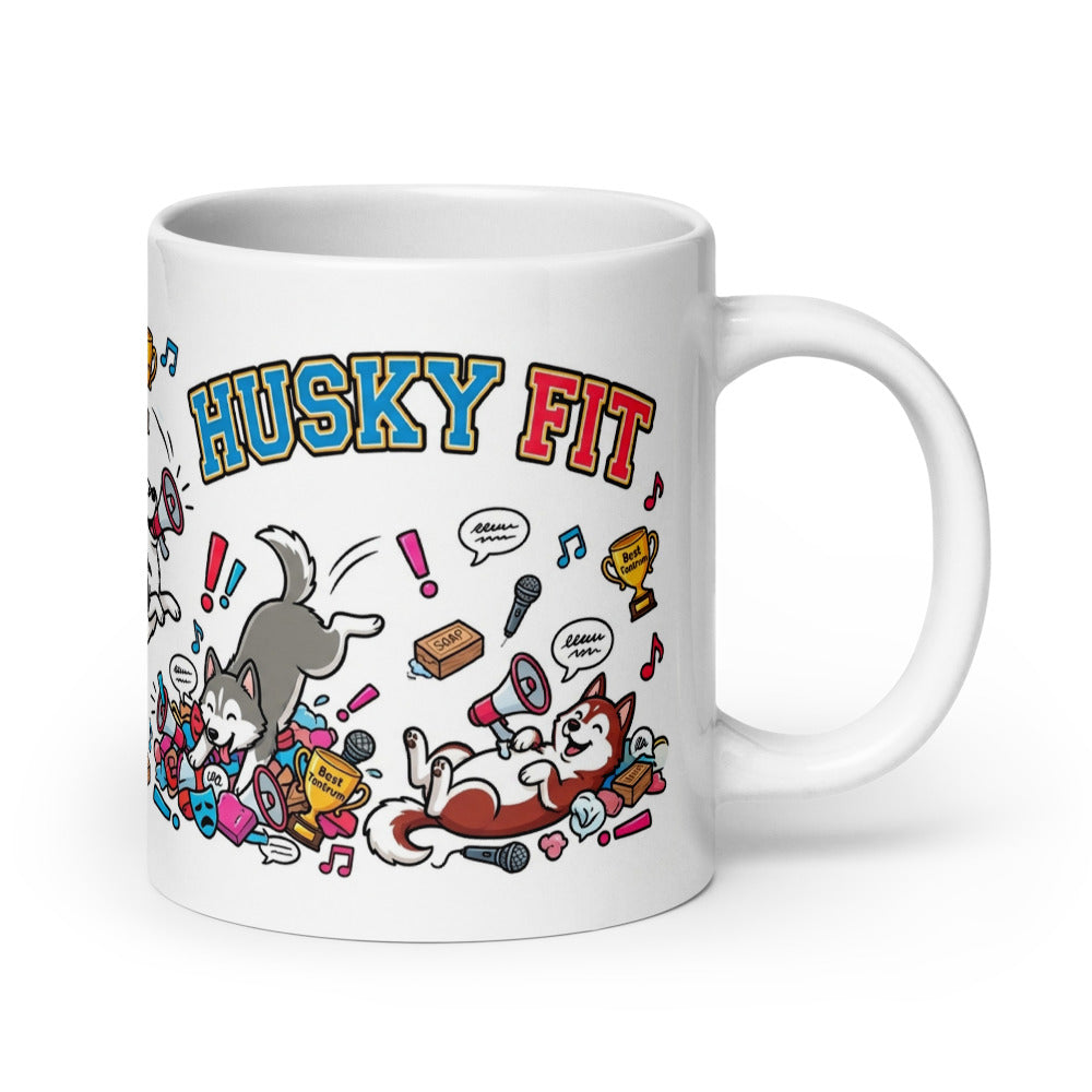 White Glossy Mug 20oz Handle On Right