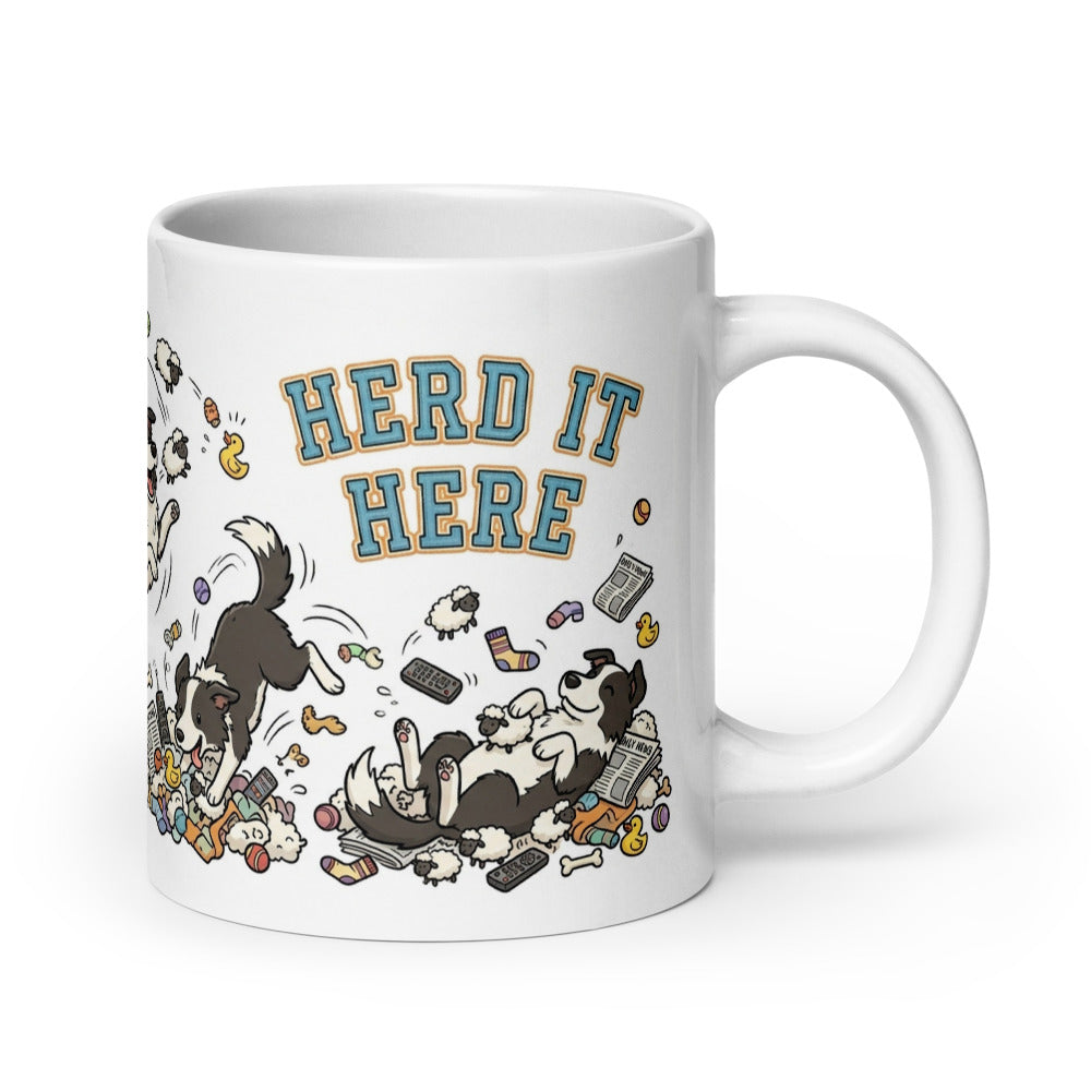 White Glossy Mug 20oz Handle On Right