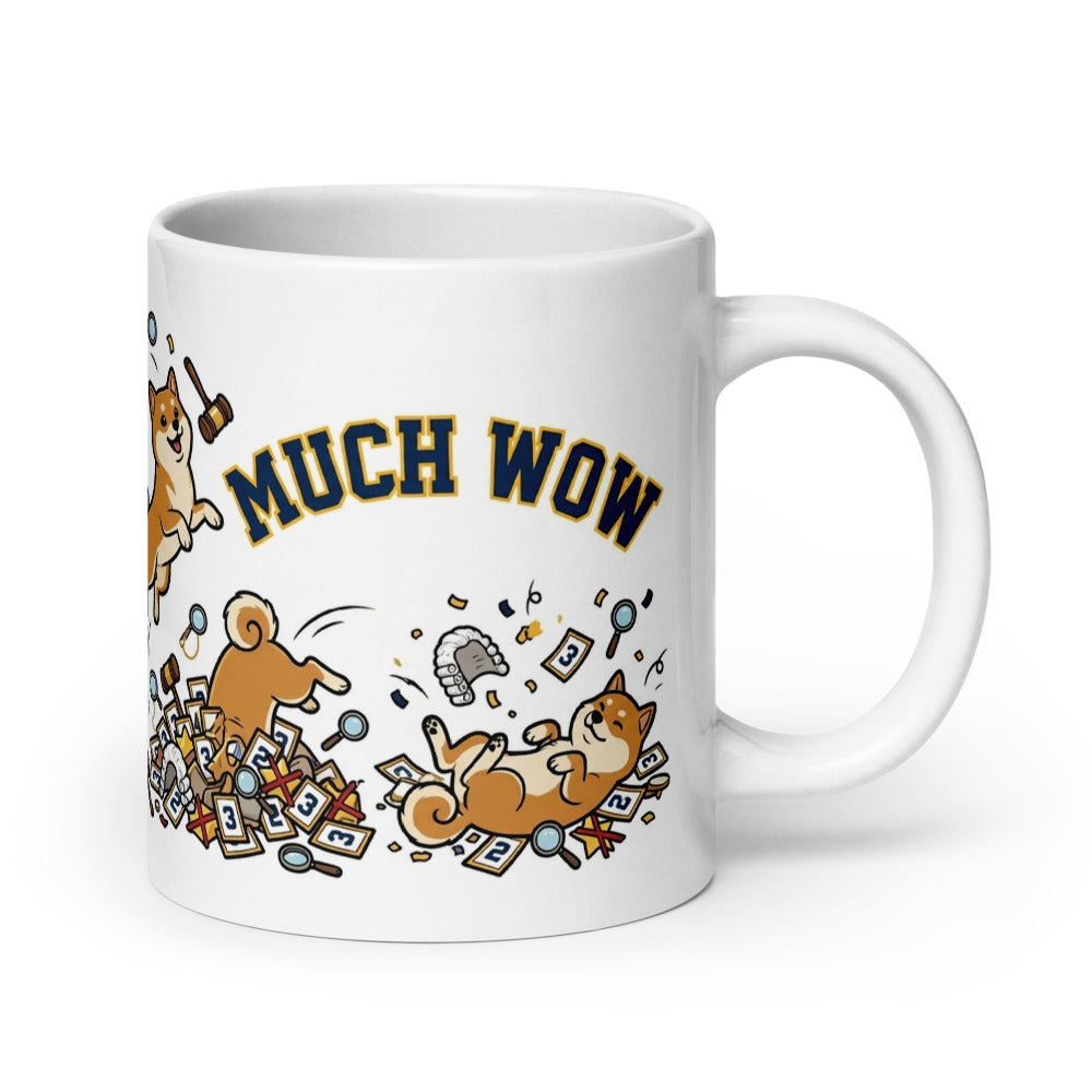 White Glossy Mug 20oz Handle On Right
