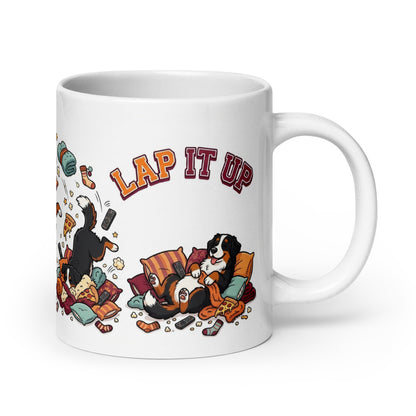 White Glossy Mug 20oz Handle On Right