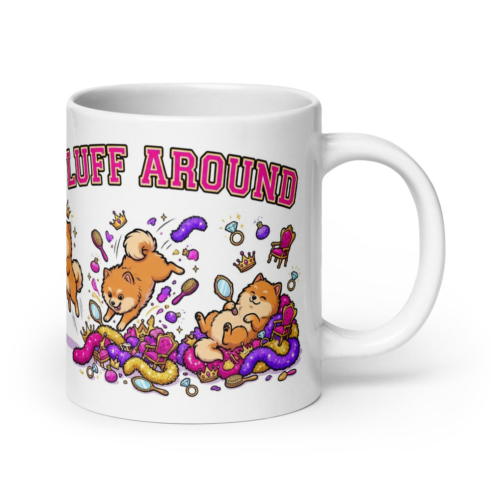 White Glossy Mug 20oz Handle On Right