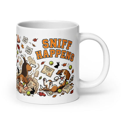 White Glossy Mug 20oz Handle On Right