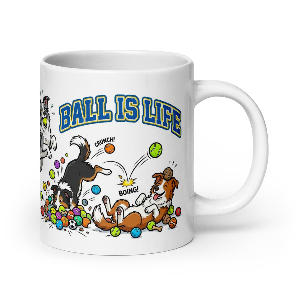White Glossy Mug 20oz Handle On Right