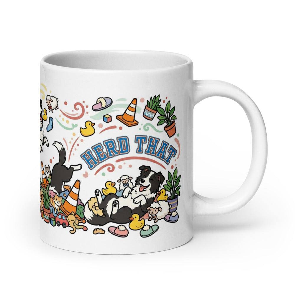 White Glossy Mug 20oz Handle On Right