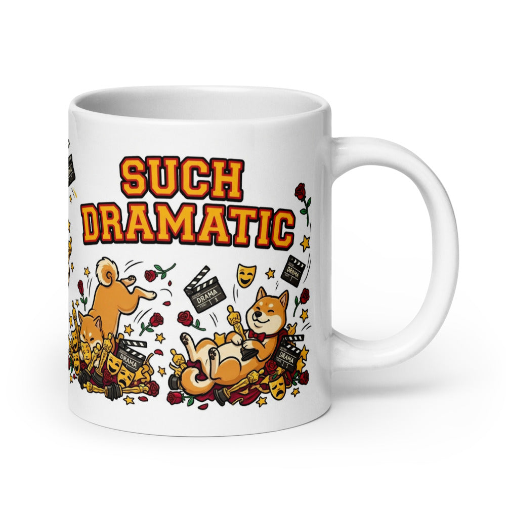 White Glossy Mug 20oz Handle On Right
