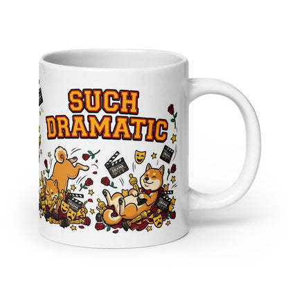 White Glossy Mug 20oz Handle On Right