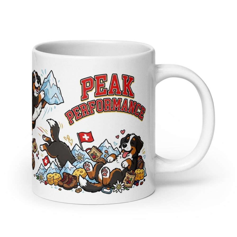 White Glossy Mug 20oz Handle On Right