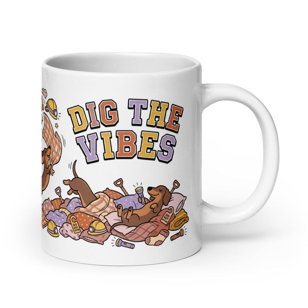White Glossy Mug 20oz Handle On Right
