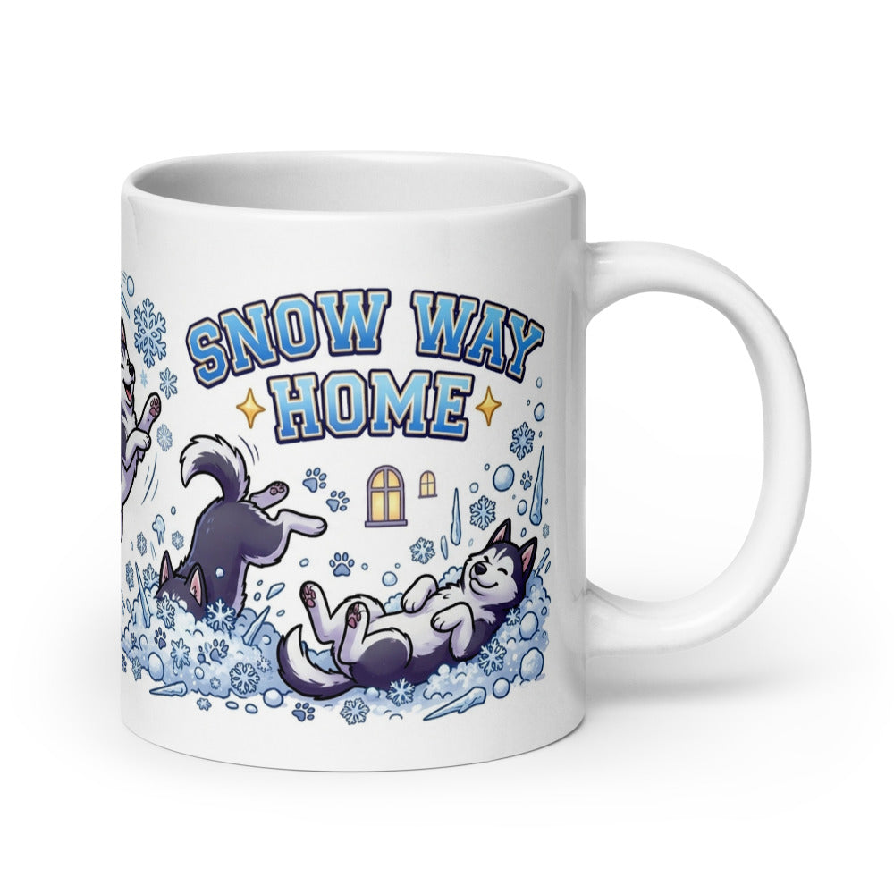 White Glossy Mug 20oz Handle On Right